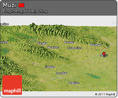 Satellite Panoramic Map of Muzi