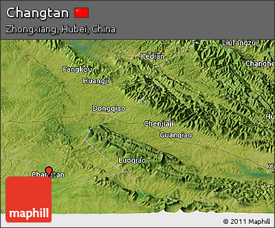 Satellite Panoramic Map of Changtan