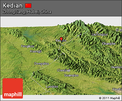 Satellite Panoramic Map of Kedian