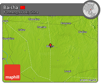 Physical 3D Map of Baisha