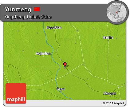 Physical 3D Map of Yunmeng