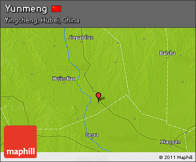 Physical 3D Map of Yunmeng
