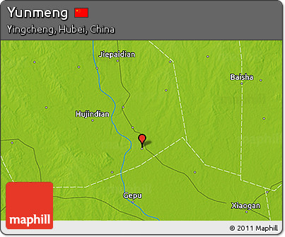 Physical 3D Map of Yunmeng