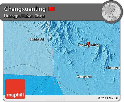 Political 3D Map of Changxuanling