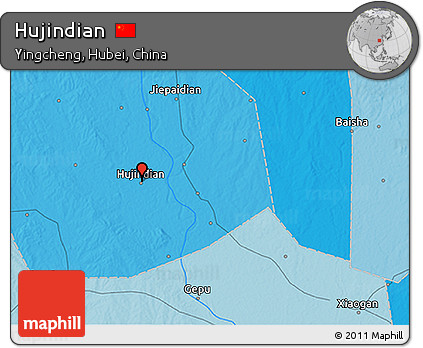 Political 3D Map of Hujindian