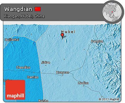 Political 3D Map of Wangdian