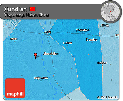 Political 3D Map of Xundian