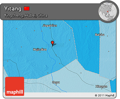 Political 3D Map of Yitang