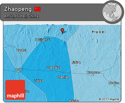 Political 3D Map of Zhaopeng