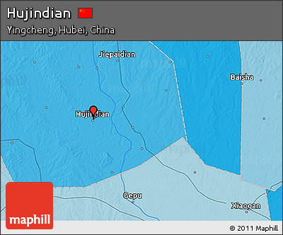 Political 3D Map of Hujindian