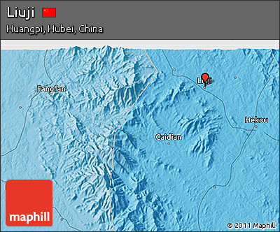 Political 3D Map of Liuji