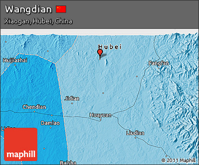 Political 3D Map of Wangdian
