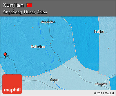 Political 3D Map of Xunjian