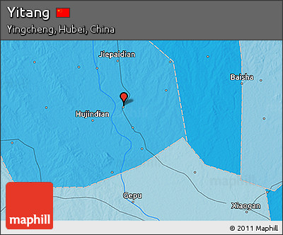 Political 3D Map of Yitang