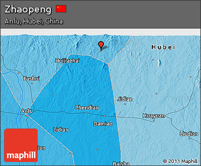 Political 3D Map of Zhaopeng
