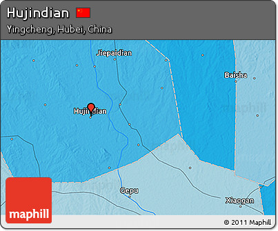 Political 3D Map of Hujindian