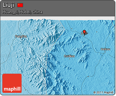 Political 3D Map of Liuji