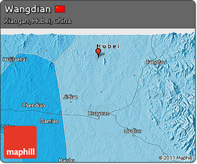 Political 3D Map of Wangdian
