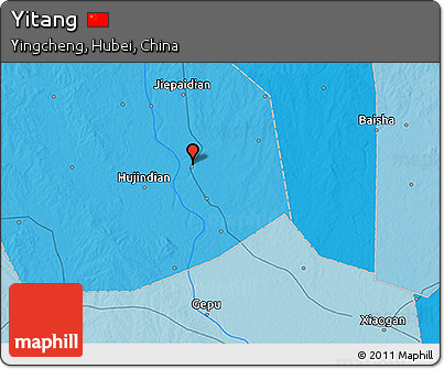 Political 3D Map of Yitang