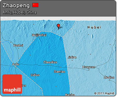 Political 3D Map of Zhaopeng