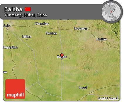 Satellite 3D Map of Baisha