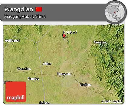 Satellite 3D Map of Wangdian