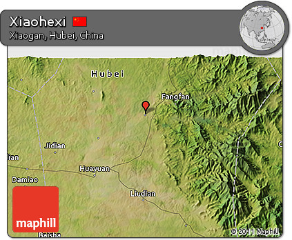 Satellite 3D Map of Xiaohexi