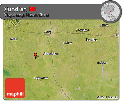 Satellite 3D Map of Xundian