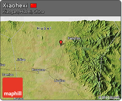 Satellite 3D Map of Xiaohexi