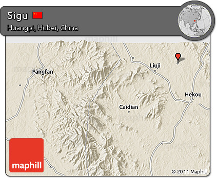 Shaded Relief 3D Map of Sigu