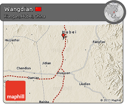 Shaded Relief 3D Map of Wangdian