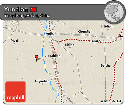 Shaded Relief 3D Map of Xundian