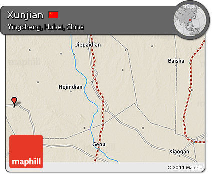 Shaded Relief 3D Map of Xunjian