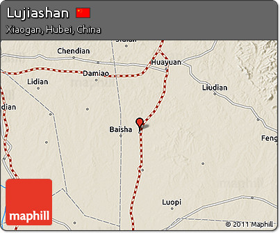 Shaded Relief 3D Map of Lujiashan