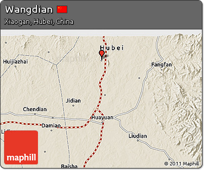 Shaded Relief 3D Map of Wangdian