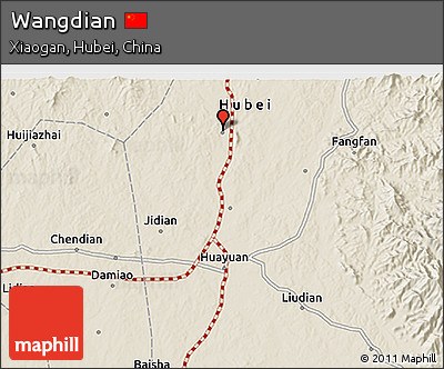 Shaded Relief 3D Map of Wangdian