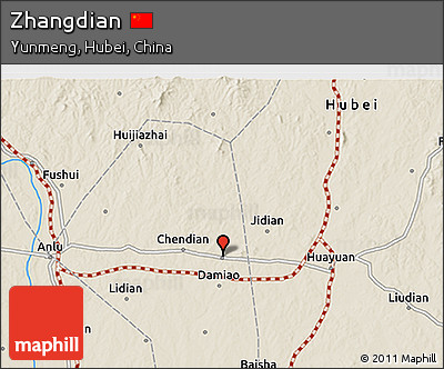 Shaded Relief 3D Map of Zhangdian