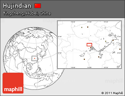 Blank Location Map of Hujindian