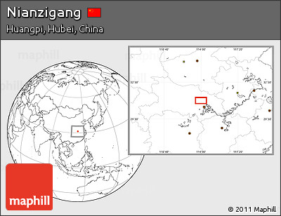 Blank Location Map of Nianzigang