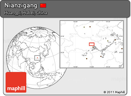 Blank Location Map of Nianzigang