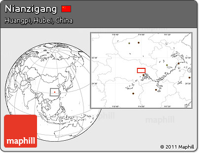 Blank Location Map of Nianzigang