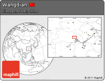 Blank Location Map of Wangdian
