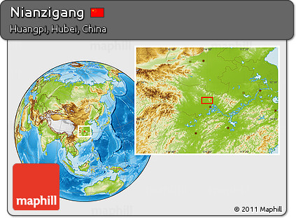 Physical Location Map of Nianzigang