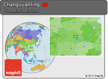 Political Location Map of Changxuanling