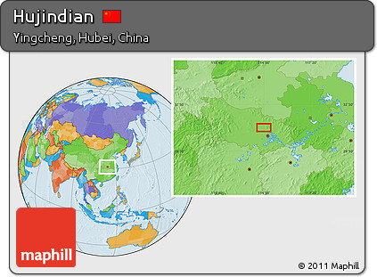 Political Location Map of Hujindian
