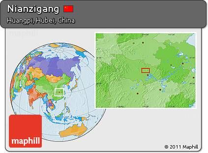 Political Location Map of Nianzigang
