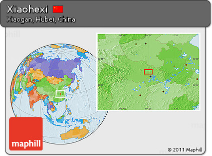 Political Location Map of Xiaohexi