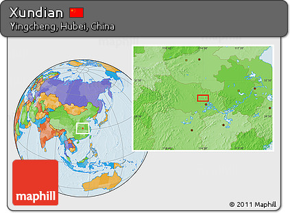 Political Location Map of Xundian