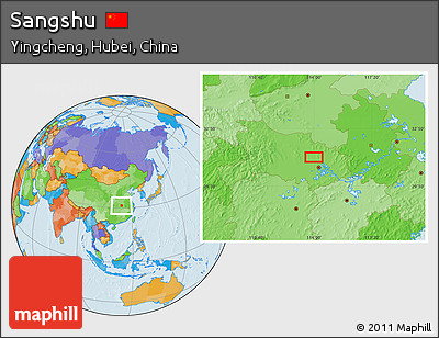 Political Location Map of Sangshu
