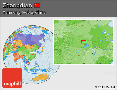 Political Location Map of Zhangdian
